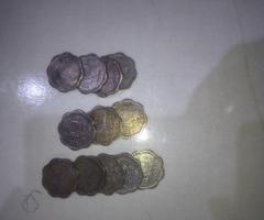 Old Indian 12 Paise Early Years Lot 1957 1958 1959 Collector Coins