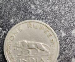 One rupee 1947 british coin