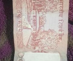 Old 10 rupees note signed by c.rangarajan.shalimar garden