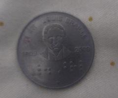 Louis Braille commutative coin