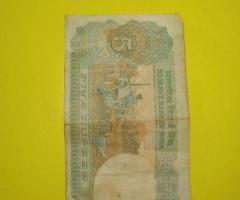Old Indian ₹5 Tractor Series Banknote – Vintage Collectible