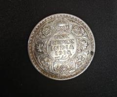 British Indian George King V Emperor 1Rupee Coin