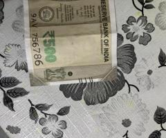 500 note contaning 786 in last three digits