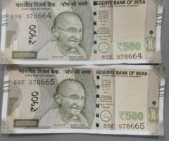 ₹500 Indian Currency Note – Fancy Serial Number 786397 – 786 Starting Number – Collector Item