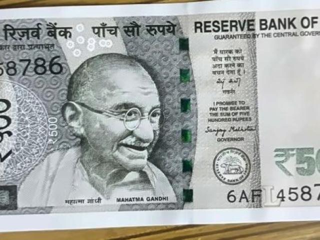 ₹500 Indian Banknote – Fancy Serial Number 6AF 458786 – Ending 786