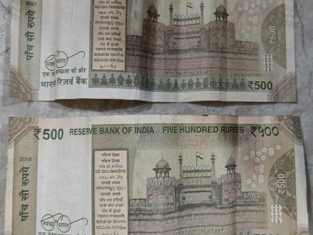 Pair of Indian ₹500 Notes with Special 786 Serial Numbers – 2018 & 2021